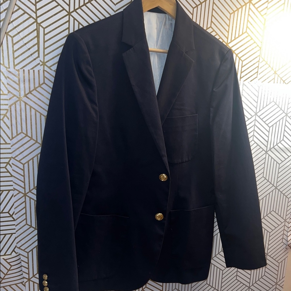 Joe B Navy Men's Blazer with Gold Buttons